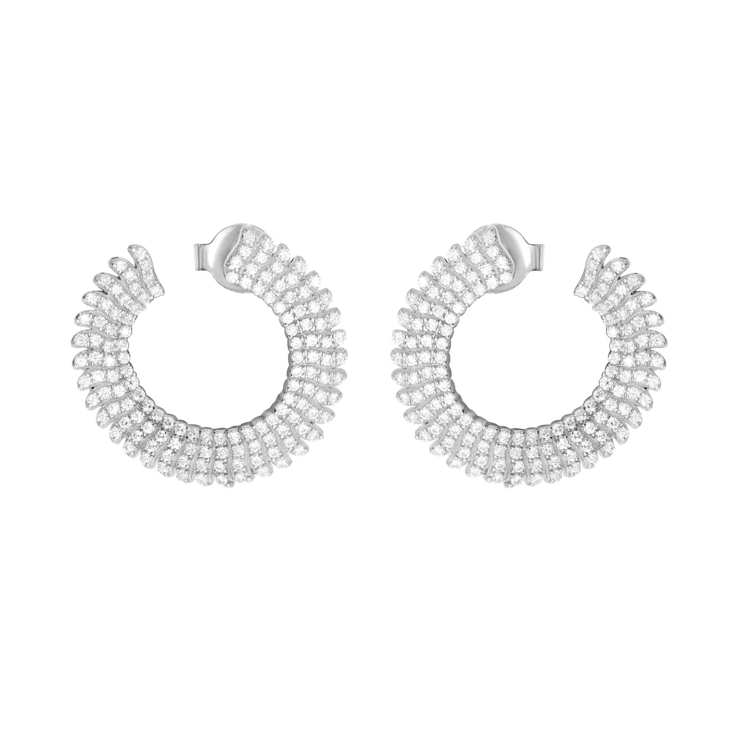 Diamond Spiral Stud Earrings ER21562A